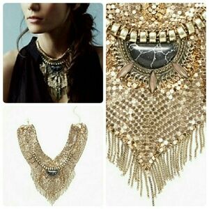 NWOT Free People Grace Chainmail Necklace